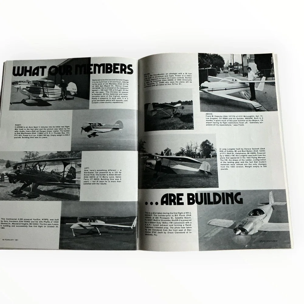 Sport Aviation Magazine February 1981 EAA Woodstock Sailplane Homebuilt Aircraft